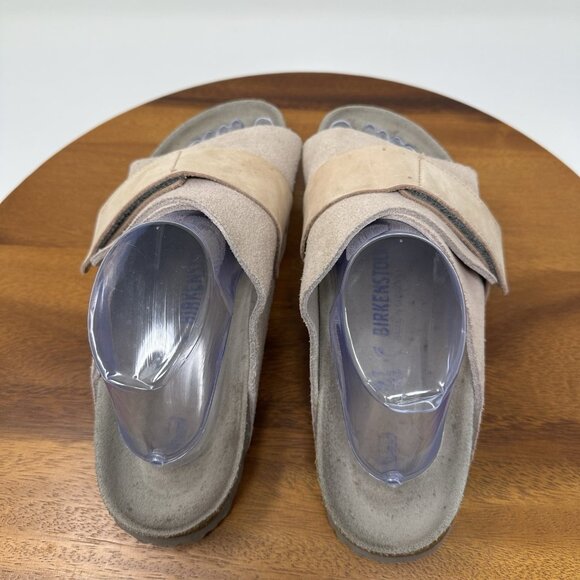 Birkenstock Kyoto Sandals Womens Size 10 Mens 8 EU 41 Tan Nubuck Medium - Picture 8 of 13